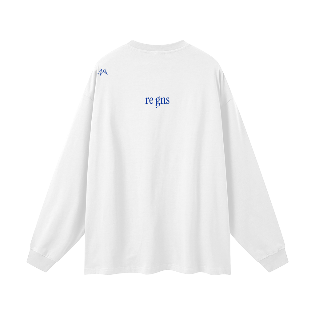 By and Reigns - "Bones and honey" reigns Logo Oversized Unisex Long Sleeve T-Shirt